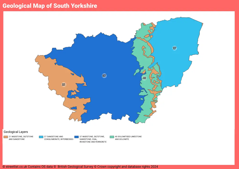 Geological Map of South Yorkshire